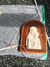 Quadretto Madonna con Bambino Vintage con Luce