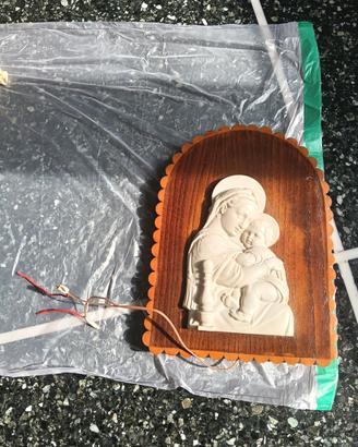 Quadretto Madonna con Bambino Vintage con Luce