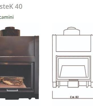 TERMOCAMINO A LEGNA 22KW EUROSTEK