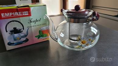 teiera tisaniera in vetro