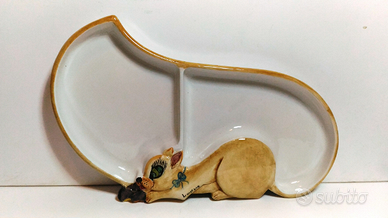 Vassoio a scoiattolo in ceramica