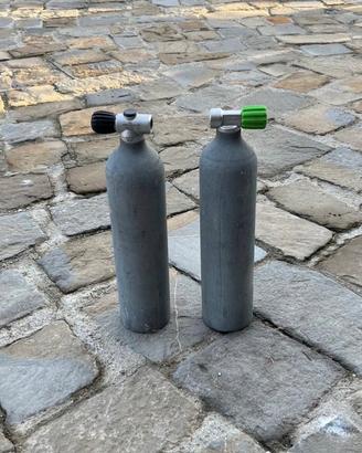 2 bombole in alluminio 2 litri