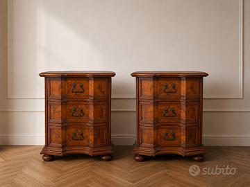 Coppia comodini stile barocchetto italiano