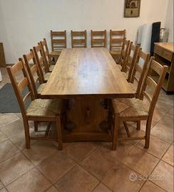 Tavolo in Pino di svezia massello con sedie