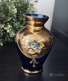 Vaso in vetro di Murano laminato in oro 24k