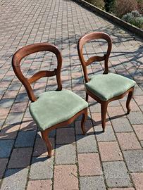 Seggiole d'epoca mignon alcantara