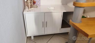 Mobile lettiera gatto elegante – nasconde sabbiett