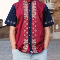 Camicia uomo cotone ricamo gocce oro argento