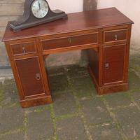 scrivania mogano e radica di noce 