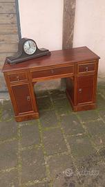 scrivania mogano e radica di noce 