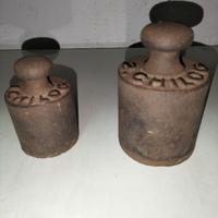 Pesi Antichi per Bilancia più Lucchetto Antico