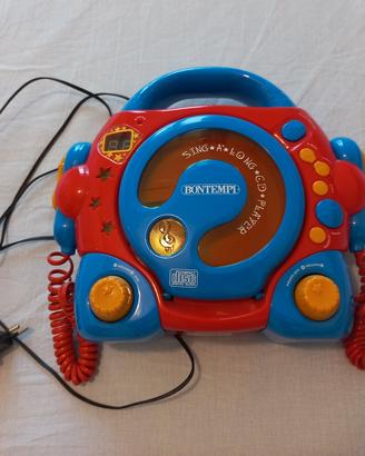 Lettore CD portatile con due microfoni Bontempi