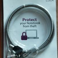 Cavo di Sicurezza Acciaio con Lucchetto per PC 