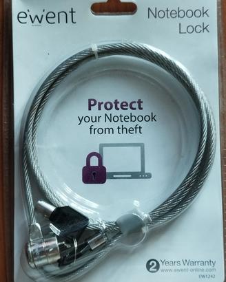 Cavo di Sicurezza Acciaio con Lucchetto per PC 