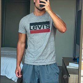 T-shirt Levi's Grigia Uomo con Logo Classico