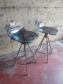 Coppia sgabelli Calligaris L'eau grigio fumé 