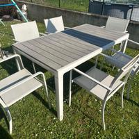 Set tavolo da giardino  con 6 sedie