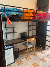 Letto a soppalco molto stabile, nuovo