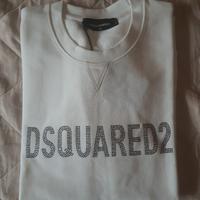 Felpa bianca uomo dsquared2 