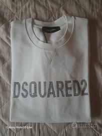 Felpa bianca uomo dsquared2 