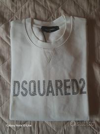 Felpa bianca uomo dsquared2 