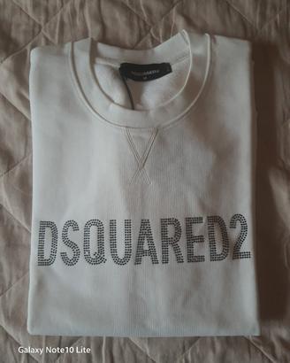 Felpa bianca uomo dsquared2 