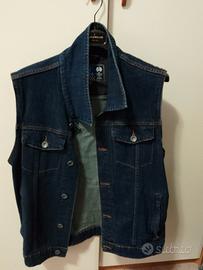 gilet in jeans moto