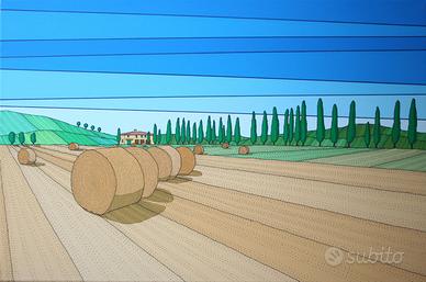 Quadro Tempera su tela 60x40x2 - con Cornice