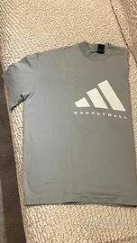 T-shirt Adidas Basketball grigia XL