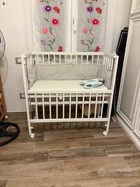 Lettino  a cancelli co sleeping bianco