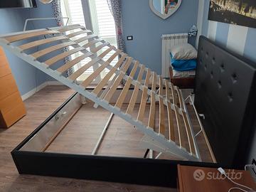  letto ecopelle nero contenitore matrimonia