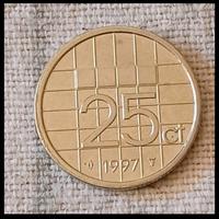 Moneta da 25 centesimi del 1997 Olanda 