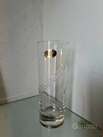 6 bicchieri in cristallo e argento 