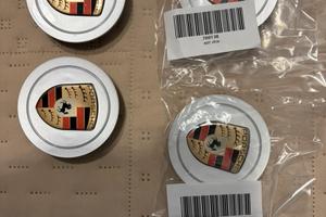 Set 4 Coprimozzo Porsche - Grigio Argento Nuovi