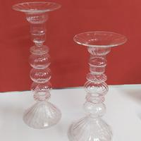 Porta candele in vetro soffiato cm.20-25