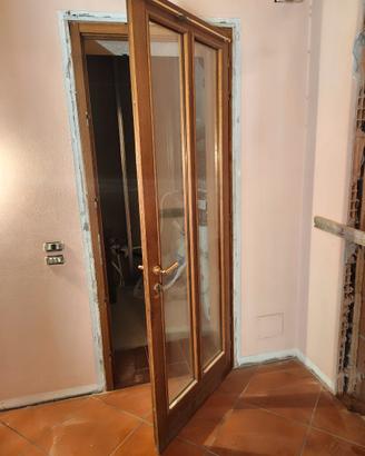 Porta in rovere con vetro