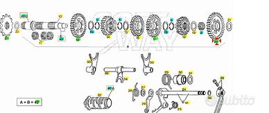 Ingranaggio condotto 1A Aprilia Pegaso 125 AP02348
