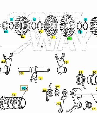 Ingranaggio condotto 1A Aprilia Pegaso 125 AP02348