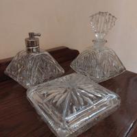 Set da toilette vintage in cristallo 
