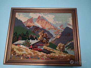 Quadro vintage a mezzo punto con cornice