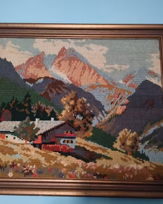 Quadro vintage a mezzo punto con cornice