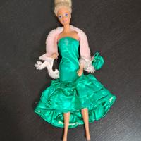 Abito da sera verde Barbie vintage 