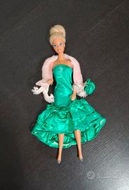 Abito da sera verde Barbie vintage 