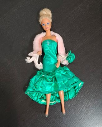 Abito da sera verde Barbie vintage 