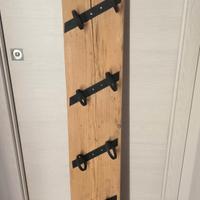Portabottiglie fatto a mano, legno massello