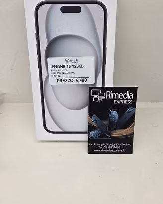 iPhone 15 128GB nero usato garanzia 