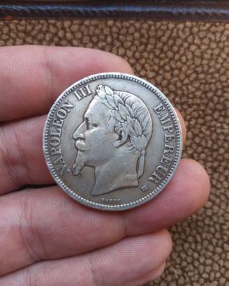 Argento Monete 5 Franchi  1800 Impero Francese
