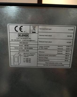 Stufe a pellet da 7kw e 12kw