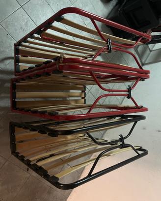 Stock 3 Brandine Pieghevoli a Doghe con Ruote