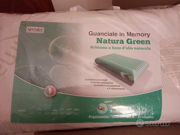 Cuscini guanciale in Memory natura green